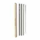 Stainless Steel Straw Set with Case and Cleaning Brush