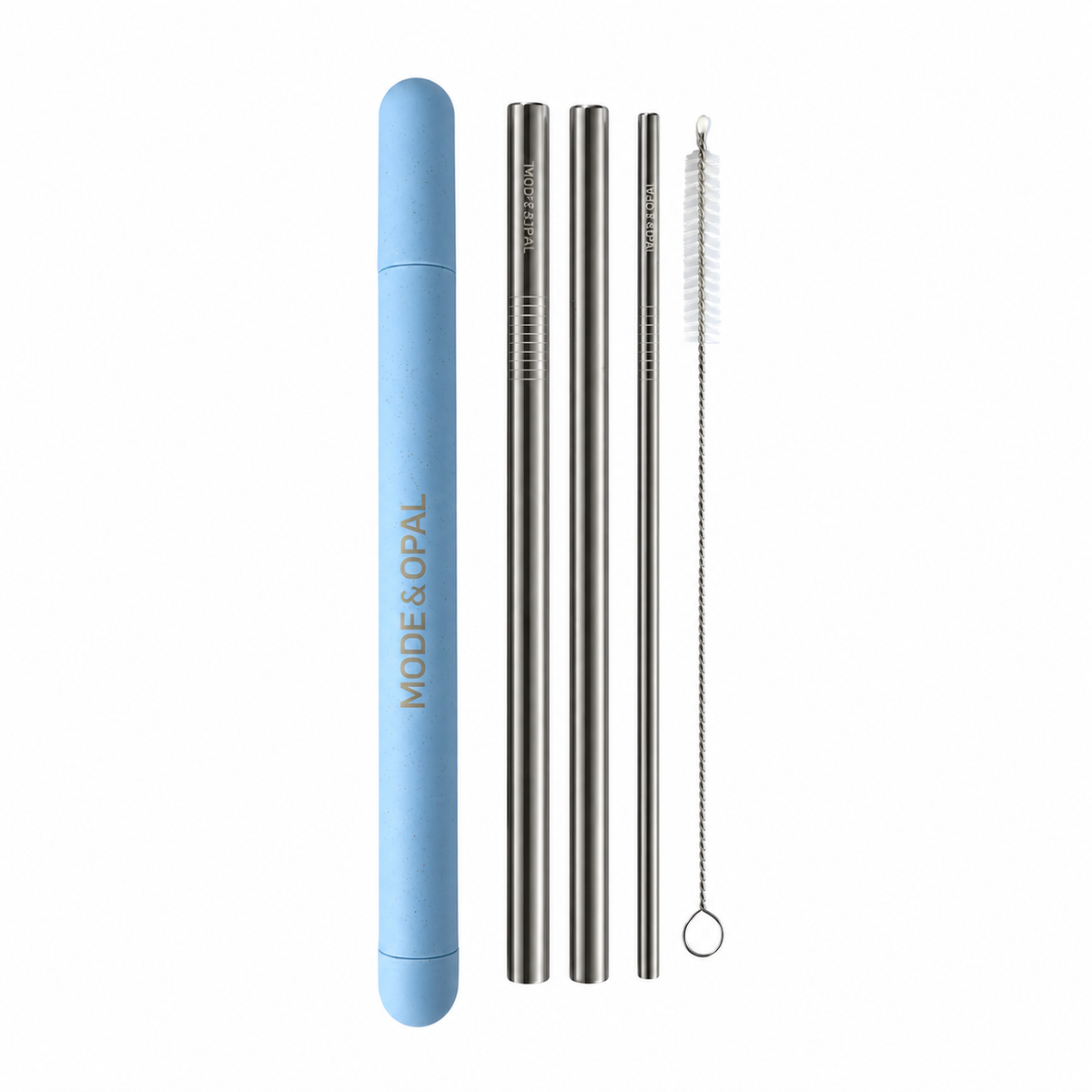 Stainless Steel Straw Set with Case and Cleaning Brush